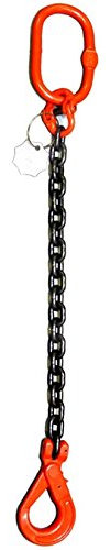 Grade 80 3.15 tonne Lifting Chain Sling 1 Leg 10mm, Safety Hook 1mtr - 6mtr Available (1mtr)