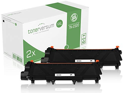 2 Toner kompatibel zu Brother TN-2320 XXL Schwarz Druckerpatrone für DCP-L2500d DCP-L2520dw HL-L2300d HL-2340dw HL-L2360dn MFC-L2700dw MFC-L2700dn MFC-L2740dw Laserdrucker Spar-Set