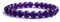 Candyfancy 8MM Perlen Armbänder Amethyst Armband Bergkristall Beads Lila Elastisch Natürlich Stein Damen Herren