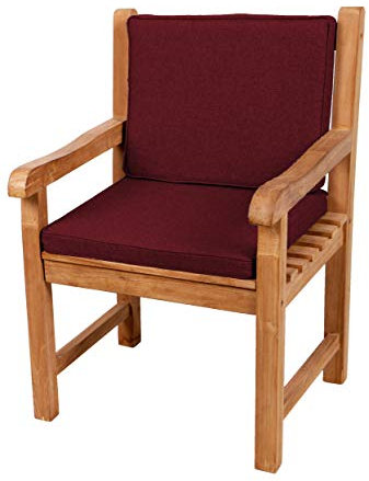 Gutekissen® Bankauflage Terrassen-Rasenbank oder Schaukel Gartenmöbel FK5 (60x60x50, Burgund)