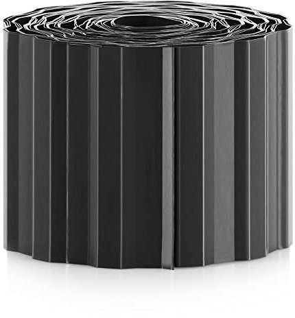 com-four® Plastic lawn edging - bed edging for lawns, flower beds or as a mowing edge - length individually adjustable - 10 x 900 cm