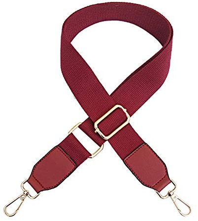 MoreChioce Damen Taschengurt Weinrot,Verstellbar Schultergurt Breit Taschengriffe für Handtaschen Schulterriemen Umhängegurt mit Karabinerhaken