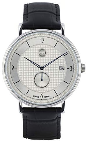 Mercedes-Benz Collection 2020 Armbanduhr Herren, Classic kleine Sekunde, silberfarben/blau