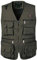 KTWOLEN Herren Angelwesten Sommer Outdoor Weste mit Vielen Taschen Fotografie Anglerweste Arbeitsweste Safari Weste Jagd und Fischer Weste, Grün, XL