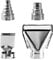 QWORK® 4 PCS Heat Gun Nozzles Kits Stainless Steel Reflector Nozzle Hot Air Gun Soldering Station Nozzle Tool