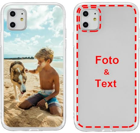MXCUSTOM Personalisierte Handyhülle für Apple iPhone 11, Benutzerdefiniert Hülle mit Eigenem Foto Bild Text Individuelle Schutzhülle [Transparente Weiche TPU Dünn Stoßfest] (FXT-CR-P1)