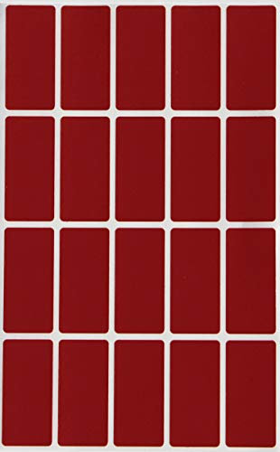 Royal Green 4x2 cm Rectangular Labels Stickers Sheets in Red Velvet (40mm x 19mm) - 300 Pack