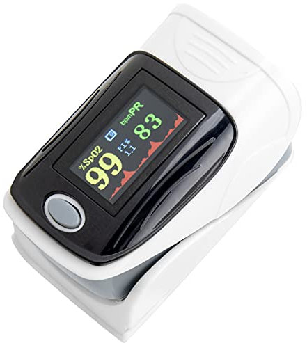 BeMatik - Oxímetro de Dedo para la medición de saturación de oxígeno y Ritmo cardíaco con Pantalla OLED