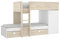 DEKIT GRUPO RIMOBEL MOVE - Cama tren para dormitorio con doble montaje y con dos camas - Blanco / Natural - 191x150x255 cm