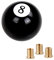 muge racing Auto Schaltknauf Schwarz 8 Ball Billard Acryl Schalthebel Schaltknauf mit 3 Adaptern Universal für die meisten Fahrzeuge