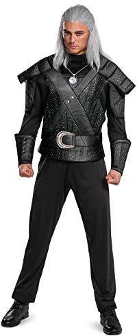 Disguise The Witcher Klassisches Geralt-Kostüm für Erwachsene, wie abgebildet, Men's Size Large (42-46)