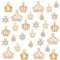 PandaHall 60 Stück Kronen-Anhänger, 6 Stile 3D Mini Kronen Charms Strass Kristall Anhänger Schmuckherstellung Charms für Ohrringe Armbänder Halskette DIY Handwerk Zubehör