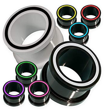 Fly Style 1 Stück Silikon Tunnel Plug Ohr - Tunnel Plug Flexibel und Bequem Flesh Tunnel - Ohrtunnel Piercing Schmuck, Grösse:8 mm, Farbwahl:Türkis