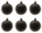 Kaemingk Weihnachtskugeln Glas mundgeblasen 6cm x 6er Box Christbaumkugeln schwarz matt