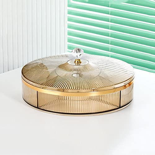 WMGoods Snack Serving Tray, Stackable Snack Tray with Large Capacity, Split Serving Tray with Lid, Fruit Plate for Parties, Suitable for Biscuits, Nuts, Sweets