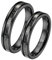 KnBoB 2 Stück Partnerringe Schmuck Personalisiert, 4MM Paar Ringe Wolfram Schwarz Ringe Wolframcarbid Damen Gr.52 (16.6) & Herren Gr.54 (17.2)