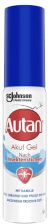 Autan Akut Gel für Mückenstich, zum Auftragen auf Körper und Gesicht nach Insektenstichen, mit Kamille und Aloe Vera, 12er Pack (12 x 25 ml)