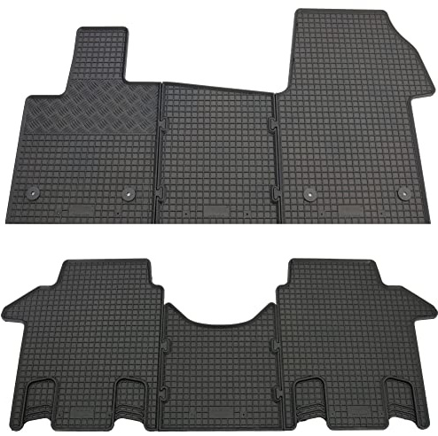 AD Tuning Gummifußmatten Set 6-teilig für VW T7 Multivan (10/2021-) | Passgenau, Allwetter-Automatten, wasserdicht, rutschfest, pflegeleicht, robust, langlebig