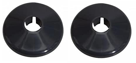 Pipe Collars Anthracite Grey Pipe Collars 15mm (0.86) Pipe Collar Rose Rosette for Radiator Pipes and Copper Pipes Hiding Unsightly Holes in Wall Floor Simple 'Snap-Fit-Click' Design (10)