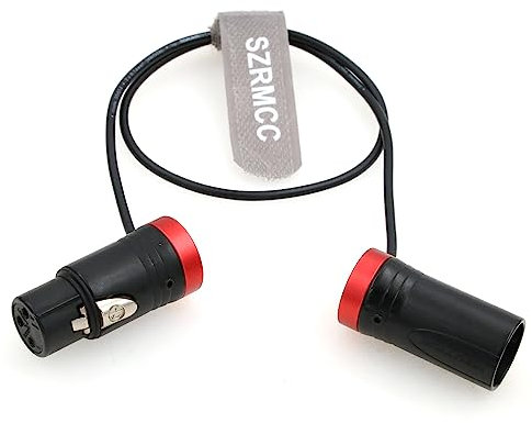 SZRMCC Câble XLR 3 Broches mâle vers XLR Femelle 3 Broches XLR câble Audio Discret pour appareils Audio 633 688 788T 302 552 Zaxcom Enregistreur Zoom F8 (Capuchon Rouge)