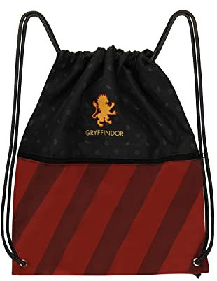 Cinereplicas Harry Potter - Gryffindor Kordelzug Tasche 39 * 34cm - Offizielle Lizenz