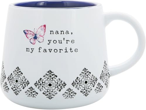 Pavilion Gift Company - Nana – 530 ml Steingut-Tasse, Muttertagsgeschenk, Oma Nana Mimi Kaffeetasse, 1 Stück