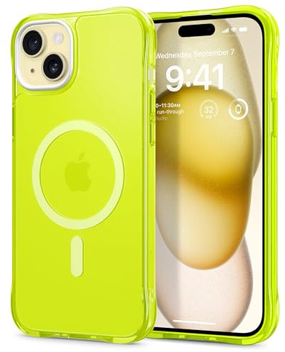 CYRILL by Spigen UltraSheer Mag Case Compatible with iPhone 15 (2023) [Compatible with MagSafe] - Lime