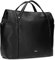 Zwei Große Damen Business-Tasche Pia PI160 Laptop-Tasche 16 Liter klassisch-elegante Querformat Tote Bag für Büro & Arbeit inkl. extra langer Schultergurt - Umhängetasche & Schultertasche (black)