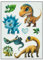 Bügelbilder Set für Textilien DIN A4 Kinder Mädchen Jungen Dino Einhorn Waldtiere groß klein Aufbügelbild zum aufbügeln verschiedene Designs Aufbügler Transferbilder (1- Dinosaurier)