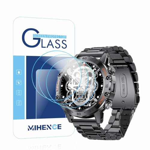 MIHENCE Protector de Pantalla Compatible Con Reloj Inteligente K52 de 1,39 Pulgadas, 9H Antiarañazos, Cristal Templado Para LIGE / Redriver / SoPrii / Sunkta