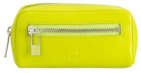 DUDU Bunte Unisex Schlüsseltasche in echtem Kalbsleder Lime