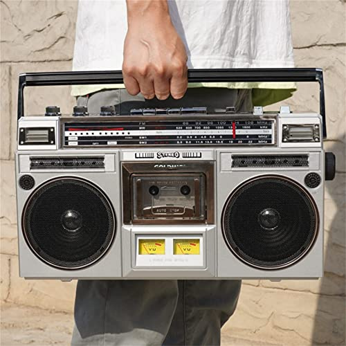 Retro-Bluetooth-Boombox-Kassettenspieler, Boombox-CD-Kassettenspieler im 80er-Jahre-Stil, Radio mit FM- und Dab+-Radio, Kassettenrekorder, USB-Aufnahme, unterstützt SD/USB-Eingang