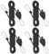 HIULLEN 4 Stück Reflektierend Abspannseile Seil, 2M Seilratsche mit Haken, 1/8 Zoll 4mm Ratchet Hanger, Einstellbare Seil Ratsche, Seil Seilhaken Ratsche Seilratsche für Freien Zelt Zeltplane Camping