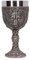 Nemesis Now Calice de soif sauvage de 20 cm, résine, bronze, calice de loup bronze, tige de détail de nœud, article cadeau loup, insert amovible en acier inoxydable, moulé dans la meilleure résine,