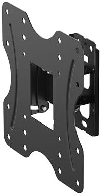 PureMounts TV Wandhalterung, schwenkbare neigbare Universal Halterung für 23-42 Zoll Flach & Curved Ferseher Monitor bis 30kg, max. VESA 200x200 mm, schwarz
