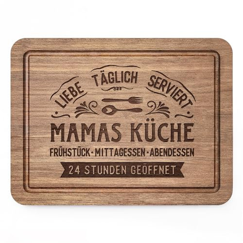 Geschenke für Mama, Geschenk Mama Geburtstag, Schneidebrett aus Holz Geburtstagsgeschenk für Mama, Holzschneidebrett aus Massiver Akazie, 29 * 22 * 1.5 CM