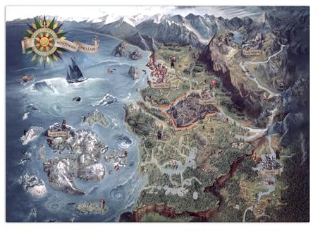 Displate Offiziell Witcher MetallPoster Magnetische Befestigung Inklusive Lizenziert Bilder Hochwertiges Poster Northern Realms 45 cm x 32 cm