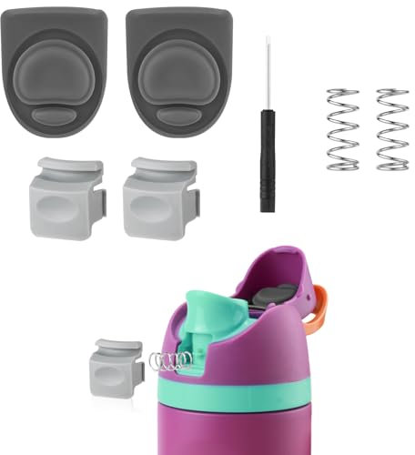 2pcs 1.4 x 1.6inch Cup Compatible with FreeSip 24oz 32oz BPA-Free Cap Button lid Seal Plug Replacement Parts Accessories for Owala 19/24/32/40oz (Gray)