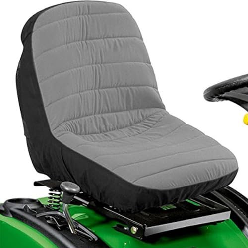 Housse de siège de tracteur imperméable avec rembourrage confortable, convient pour les véhicules agricoles lourds, chariots élévateurs, tracteurs et tondeuses (gris)