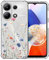 ChoosEU Trasparente Custodia per Xiaomi Redmi Note 13 4G Sottile TPU Silicone Cover Disegni Colorate Fiore Fiori Motivo per Ragazza Donne Antiurto Protettiva Case Morbido Custodie - Blu Rosa