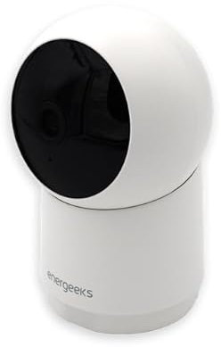 energeeks Scout - Cámara Vigilancia WiFi Interior - 360º 1080p Full HD 2MP - Detección Movimiento-Ruido - Audio Bidireccional - Almacenamiento SD/Nube/NVR - Compatible Alexa Google Home y App