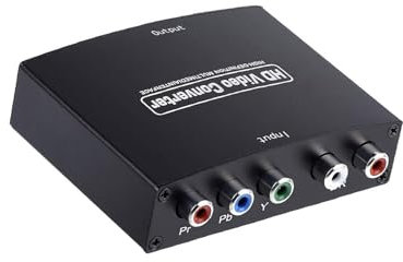 NCONCO YPbPr a HDMI - Conversor de componente a HDMI compatible con HDMI - Adaptador de vídeo y audio para DVD consola de juegos a monitor HDTV