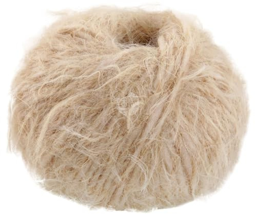 LANA GROSSA Basta| Garn im Fake Fur Look, locker verzwirnt, Franseneffekt& Merinofasern | Handstrickgarn, 50% Schurwolle & 50% Polyamid | 50g Wolle zum Stricken& Häkeln | 100m Garn FB 3