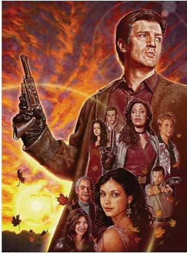 Schwagebo Holzpuzzle 1000 Teile Nathan.Fillion Science Fiction Drama Film Puzzles Lernspielzeug Für Erwachsene Vf266Np