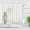 ADOHOME Rideau de douche zen pour salle de bain, galets gris naturel avec herbe sauvage au-dessus de l'étang, rideaux de bain d'eau ondulés, 80 x 200 cm