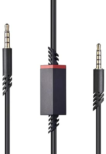 MICMXMO Ersatz-Audio-Aux-Kabel mit Lautstärkeregler für Astro A10,A30,A40, A40TR, A50 Gaming Headset PS5/PS4/Xbox One/PC/Smartphone/Kopfhörer über eine 3,5mm Buchse, 2M (Schwarz/Rot)