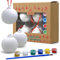 MIJOMA Juego de adornos para árbol de Navidad, decoración navideña para personalizar y pintar, 6 colores y 1 pincel, figuras navideñas, juego de manualidades para niños y adultos (4 bolas de Navidad)