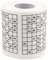 Sudoku-Spiel, Toilettenpapier Rolle, Sudoku Klopapier,Papierhandtuch, Hartnäckigkeit, langlebig, lustig, bedrucktes Toilettenpapier, HaushaltsreinigungswerkzeugeNützlich praktisch (White, 10X10X10CM)