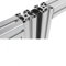 KINETIK MSystem® K40.8ASP Anschlagprofil Nut 8 20x18 TPE 73 Sh. A, Profil, Türdichtungsprofil, Dichtprofil, Gummiprofil - kompatibel mit item 0.0.444.97 Länge/Length 2.0 m