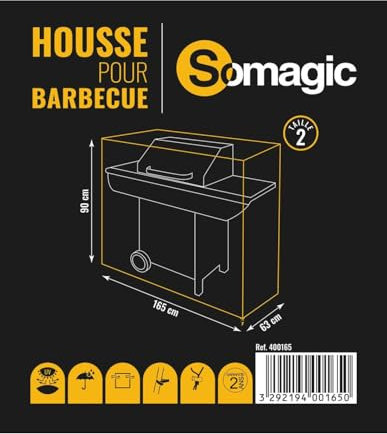 Housse de protection pour barbecue en polyester résistant, imperméable et déperlante